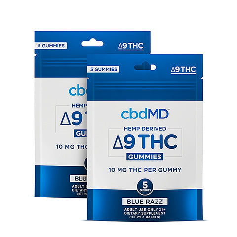 cbdMD Delta 9 Gummies in Blue Raspberry (5-ct)