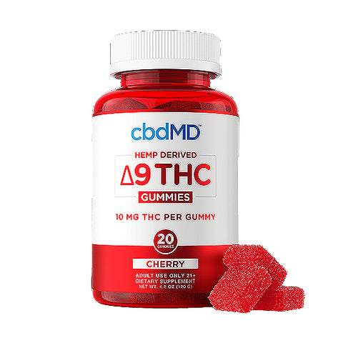 cbdMD Delta 9 Gummies in Cherry